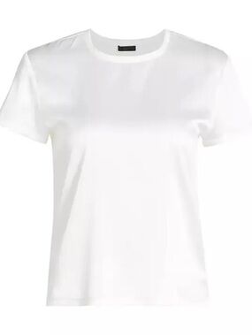 ATM ANTHONY THOMAS MELILLO Silk blend Crew White Tee, medium